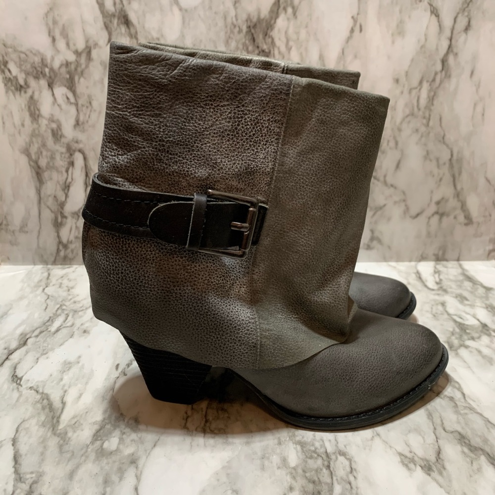 Mojo Moxy | Grey Buckle Detail Booties - Picture 3 of 5